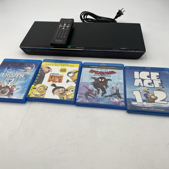 Panasonic BDT225 BluRay DVD Player 3D HDMI Network Ready+4Movies W/Remote TESTED